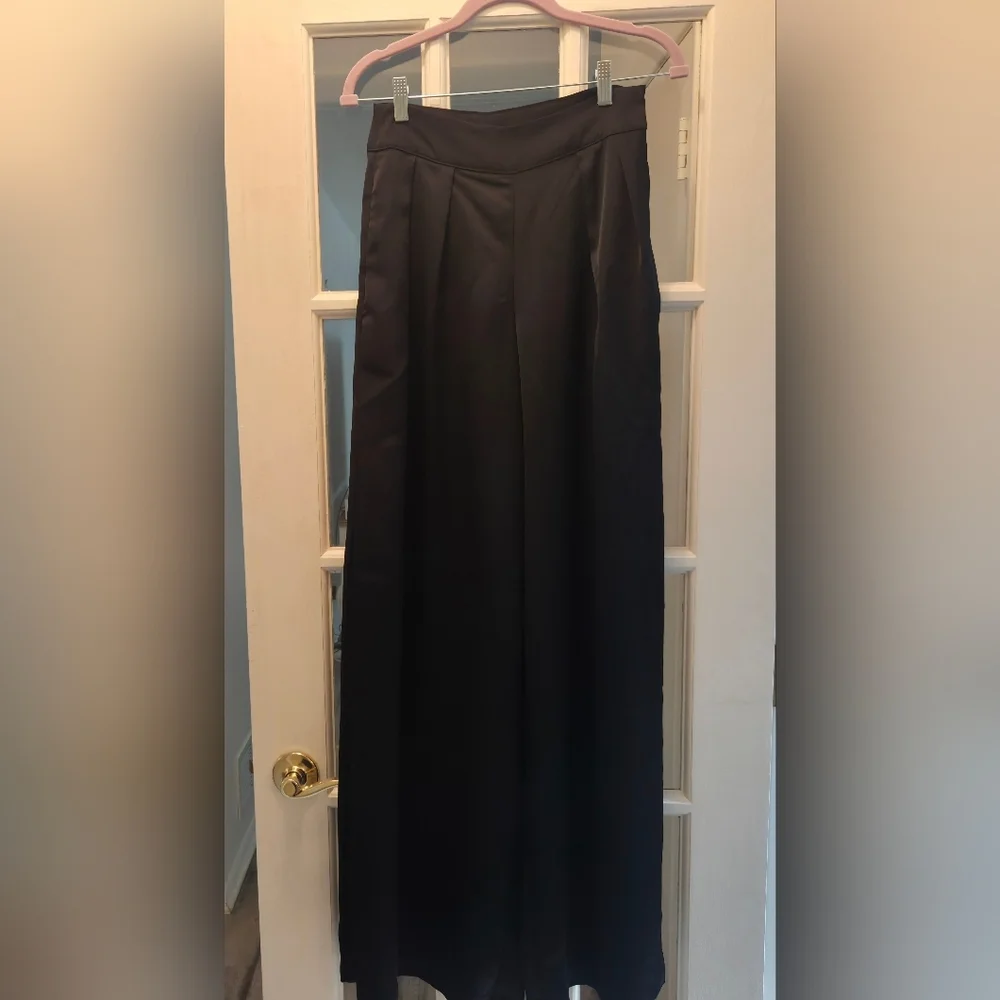 Misa Los Angeles Black Flowing Wide-Leg Pants - Picture 6 of 8